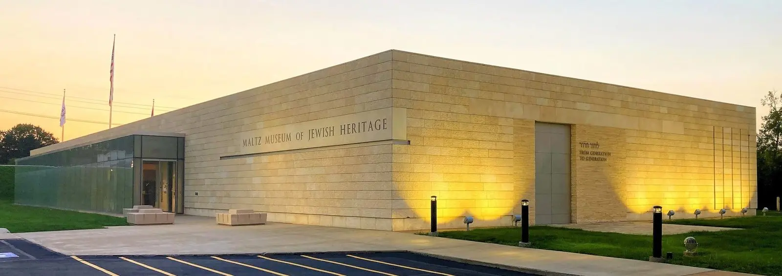 The Maltz Museum of Jewish Heritage in Beachwood at dusk